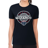 Washington Wizards G-III 4Her by Carl Banks Women's Super-Slim Lightweight Pinstripe Circle Graphic T-Shirt - Navy on sale