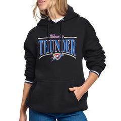 Oklahoma City Thunder Starter Women's Arch Stripe Fleece Hoodie - Black sale