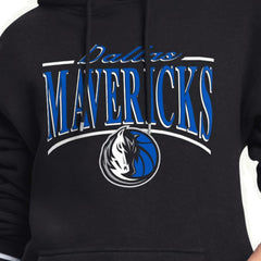 Dallas Mavericks Starter Women's Arch Stripe Fleece Hoodie sale - Black for sale