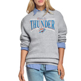 Oklahoma City Thunder Starter Women's Arch Stripe Fleece Crewneck Sweatshirt - Gray shop