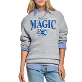 Orlando Magic Starter Women's Arch Stripe Fleece Crewneck Sweatshirt - Gray for sale