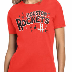Houston Rockets Starter Women's Fireworks T-Shirt - Red on sale