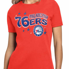 Philadelphia 76ers Starter Women's Fireworks T-Shirt - Red online