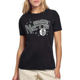Brooklyn Nets Starter Women's Fireworks T-Shirt - Black outlet