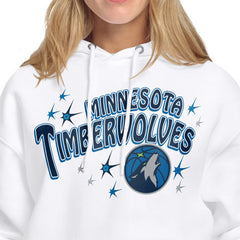 Minnesota Timberwolves Starter Women's Fireworks Fleece Hoodie - White sale