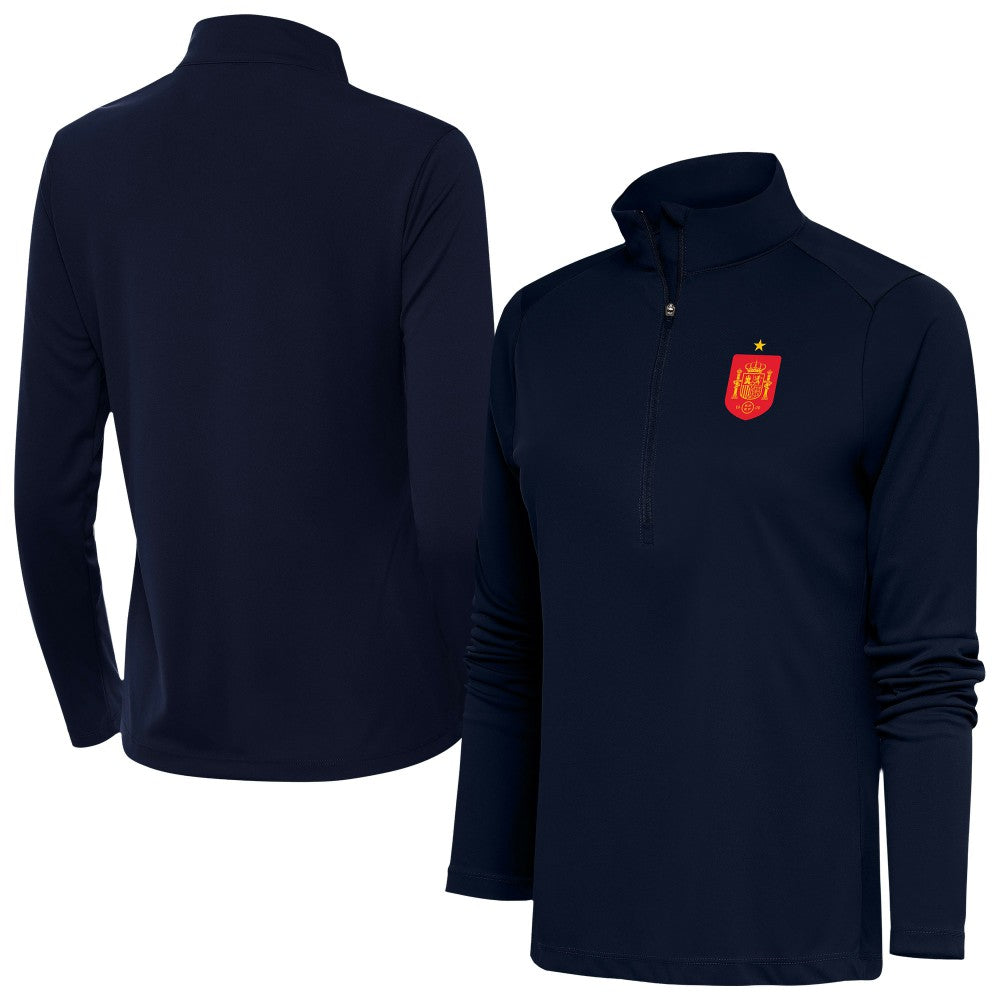 Spain National Team Antigua Women's Statement Half-Zip Pullover / Soccer Discount