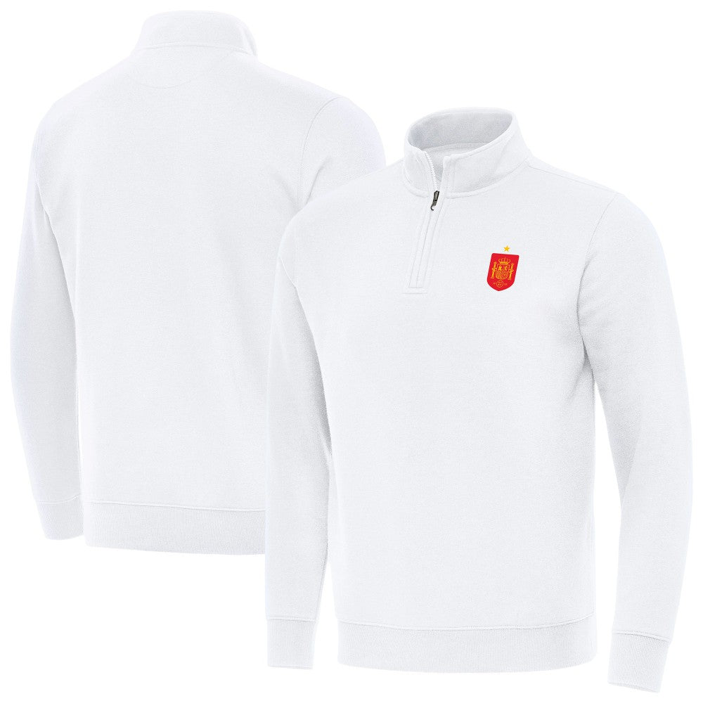 Spain National Team Antigua Landslide Quarter-Zip Pullover / Soccer Outlet