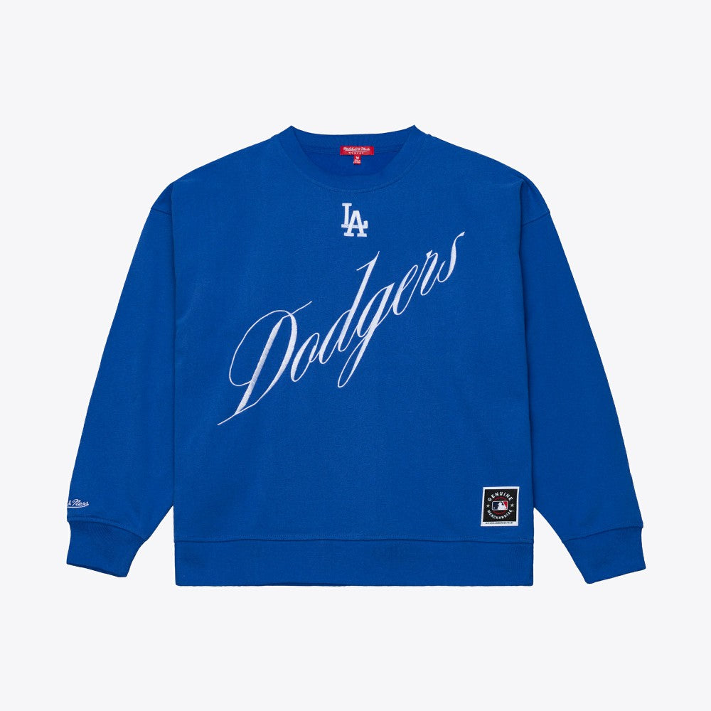 Los Angeles Dodgers Women's Script Sweatshirt - Royal | Mitchell & Ness