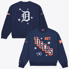 Detroit Tigers Women's Pep Rally Sweatshirt - Navy | Mitchell & Ness