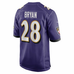 NFL Baltimore Ravens Taven Bryan Team Game Jersey