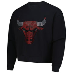 Chicago Bulls Terez Unisex Oversized Gemstone Logo Sweatshirt - Black outlet