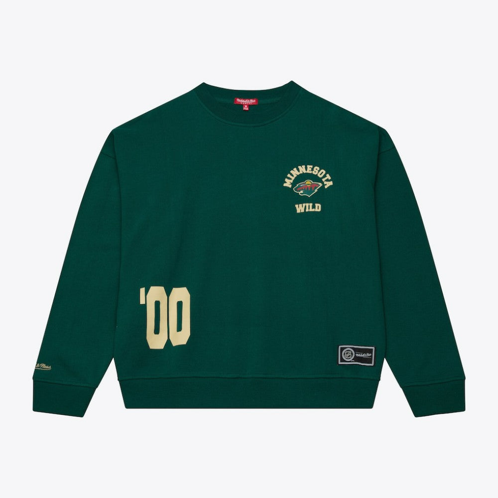 Minnesota Wild Mitchell & Ness Women's Crewneck Sweatshirt