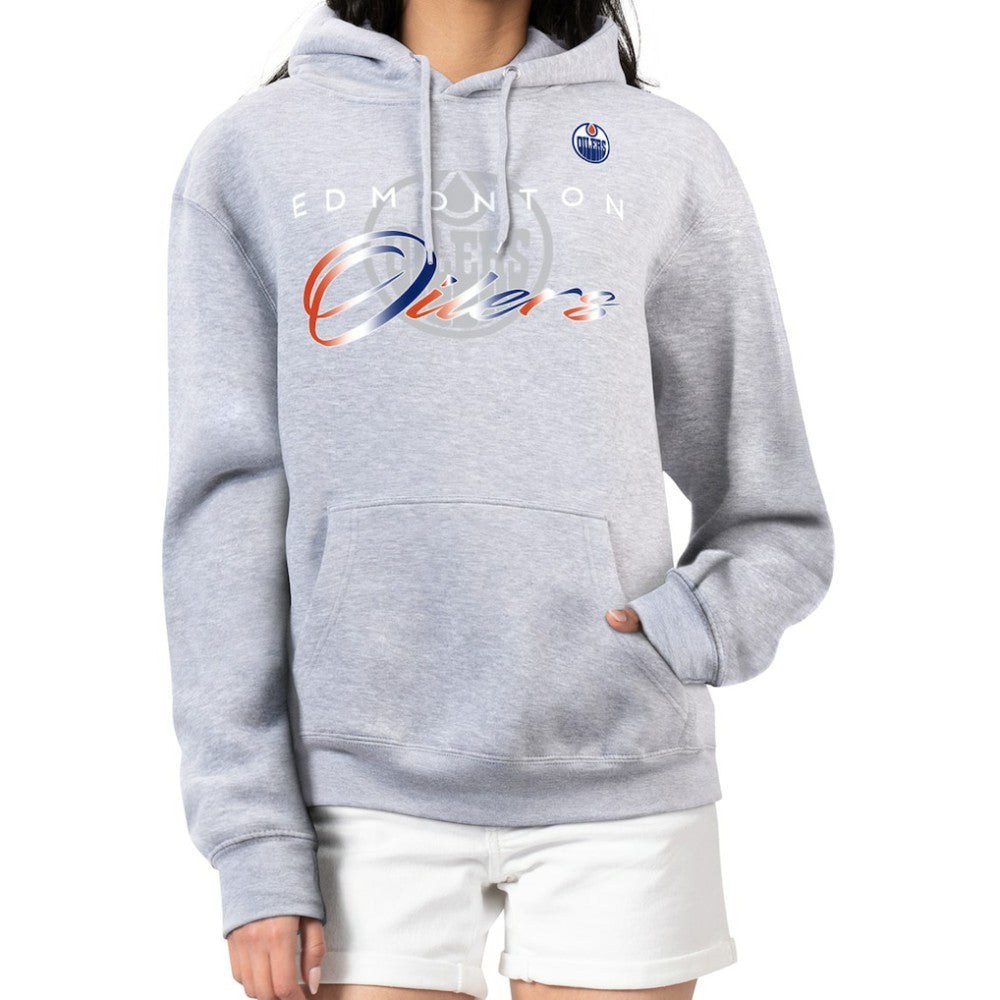 Edmonton Oilers G-III 4Her by Carl Banks Women's Shadow Logo Fleece Hoodie