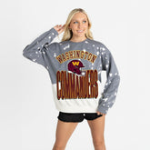 NFL Washington Commanders Gameday Couture Women's Arch Rivals Faded Wash Sweatshirt