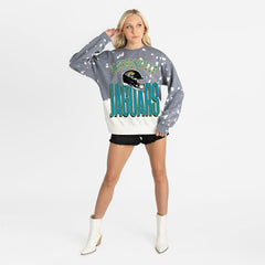 NFL Jacksonville Jaguars Gameday Couture Women's Arch Rivals Faded Wash Sweatshirt