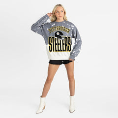 NFL Pittsburgh Steelers Gameday Couture Women's Arch Rivals Faded Wash Sweatshirt