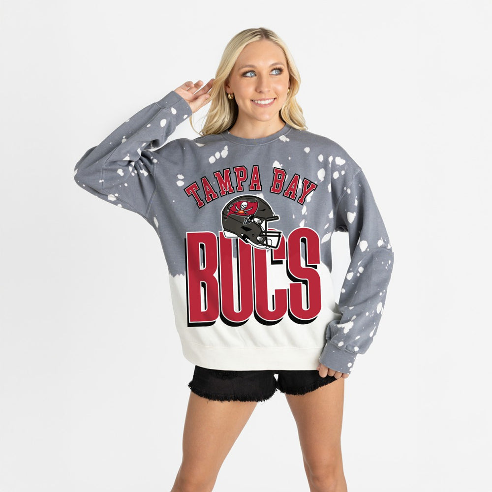 NFL Tampa Bay Buccaneers Gameday Couture Women's Arch Rivals Faded Wash Sweatshirt