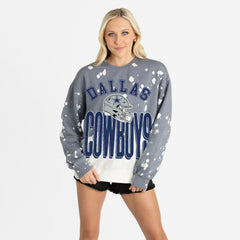 NFL Dallas Cowboys Gameday Couture Women's Arch Rivals Faded Wash Sweatshirt