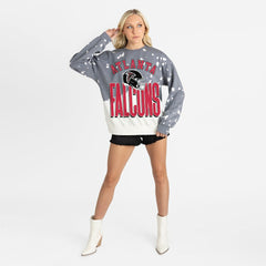 NFL Atlanta Falcons Gameday Couture Women's Arch Rivals Faded Wash Sweatshirt