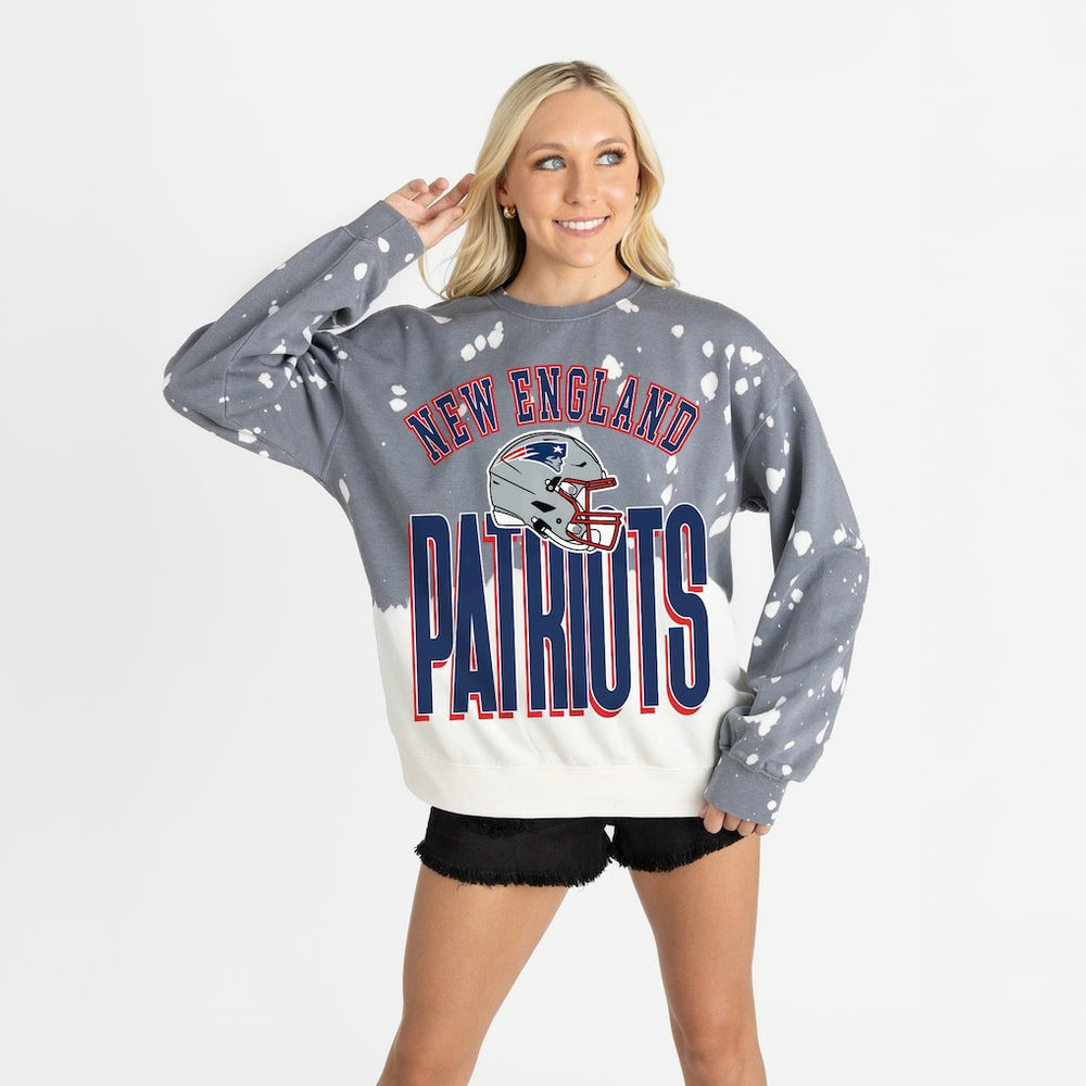 NFL New England Patriots Gameday Couture Women's Arch Rivals Faded Wash Sweatshirt