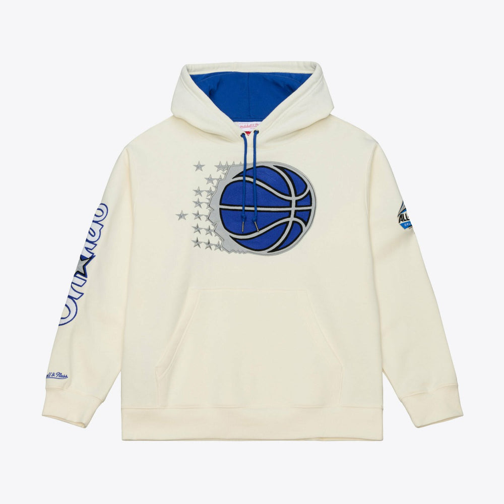 Orlando Magic Hardwood Classics Chainstitch Premium Fleece Hoodie - Cream | Mitchell & Ness cheap