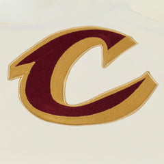 Cleveland Cavaliers Hardwood Classics Chainstitch Premium Fleece Hoodie sale - Cream | Mitchell & Ness for sale