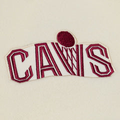 Cleveland Cavaliers Hardwood Classics Chainstitch Premium Fleece Hoodie sale - Cream | Mitchell & Ness for sale