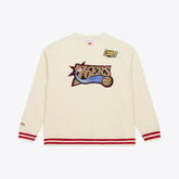 Philadelphia 76ers Hardwood Classics 76 Originals Collection Sweatshirt - Cream | Mitchell & Ness on sale
