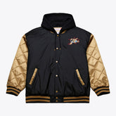 Philadelphia 76ers Hardwood Classics 76 Originals Collection Fushion Full-Snap Hoodie Jacket - Black | Mitchell & Ness sale