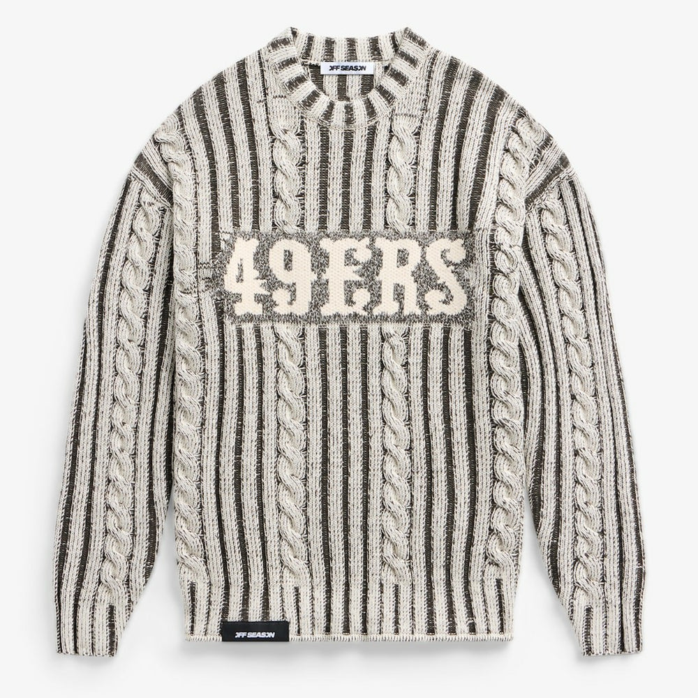 NFL San Francisco 49ers Off Season x NFL Unisex Cable Knit Sweater