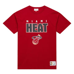 Miami Heat Hardwood Classics Throw It Back Premium T-Shirt - Red | Mitchell & Ness shop