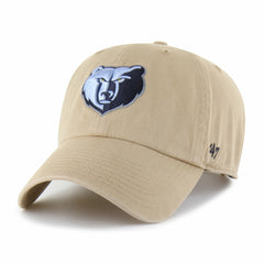 Memphis Grizzlies '47 Logo Clean Up Adjustable Hat - Khaki | 47 brand outlet