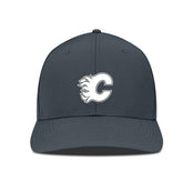 Calgary Flames Levelwear Rise Slate & Snow Structured Flex Hat