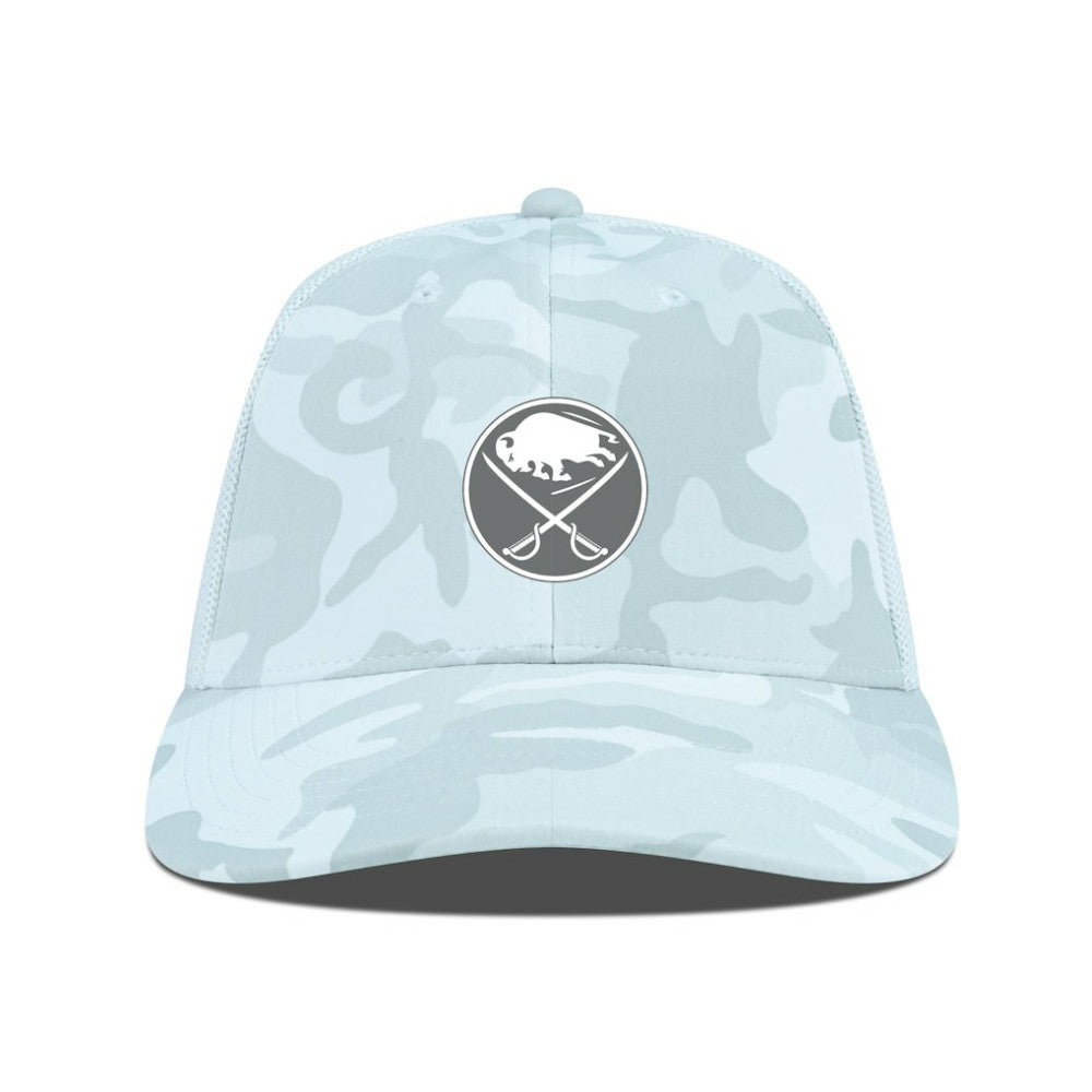 Buffalo Sabres Levelwear Clash Slate & Snow Meshback Flex Hat