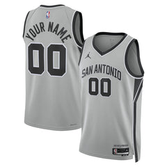 San Antonio Spurs Jordan Brand Unisex Swingman Custom Jersey - Statement Edition - Silver for sale