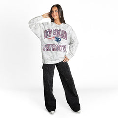 NFL New England Patriots Gameday Couture Women's Whiteout Oversized Premium Fleece Sweatshirt