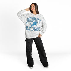 NFL Detroit Lions Gameday Couture Women's Whiteout Oversized Premium Fleece Sweatshirt