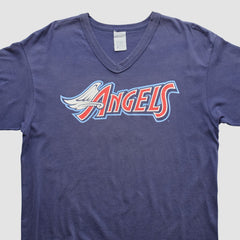 Los Angeles Angels Majestic 2000s T-Shirt - Navy Vintage