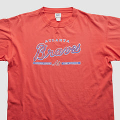 Atlanta Braves Lee Apparel 2000s T-Shirt - Red Vintage