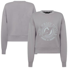 New Jersey Devils Levelwear Women's Slate & Snow Sponge Tri-Blend Sweatshirt