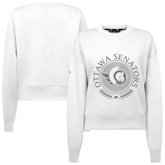 Ottawa Senators Levelwear Women's Slate & Snow Sponge Tri-Blend Sweatshirt