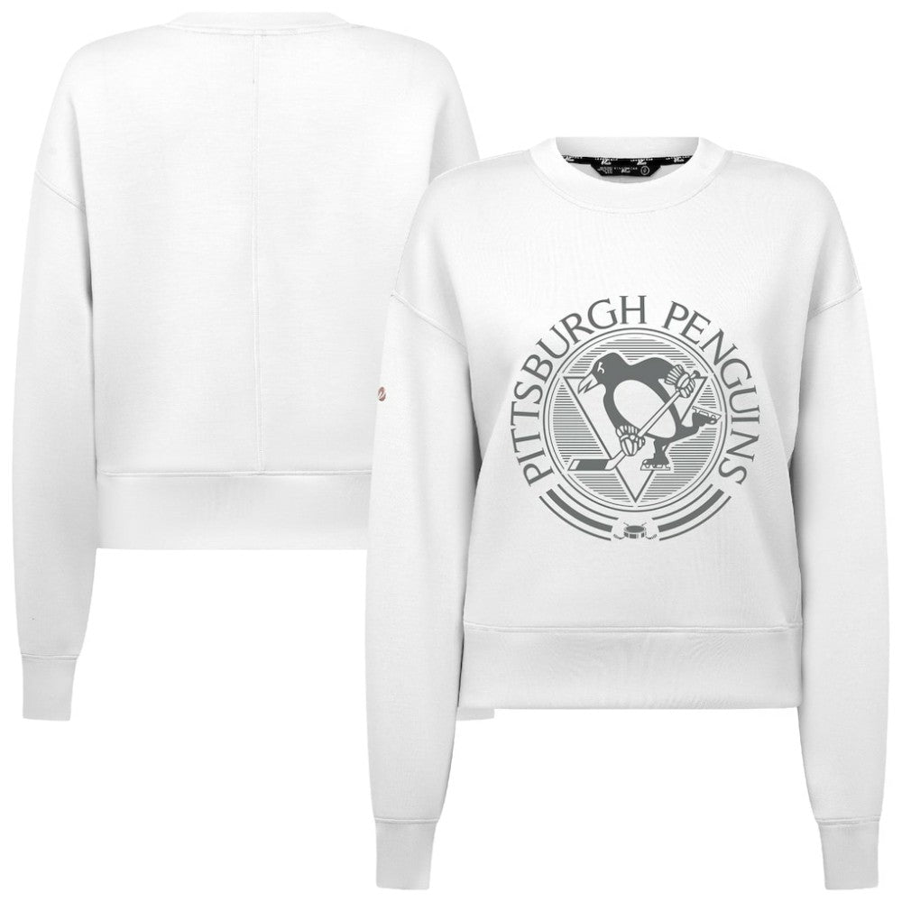 Pittsburgh Penguins Levelwear Women's Slate & Snow Sponge Tri-Blend Sweatshirt