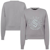 Seattle Kraken Levelwear Women's Slate & Snow Sponge Tri-Blend Sweatshirt