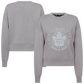 Toronto Maple Leafs Levelwear Women's Slate & Snow Sponge Tri-Blend Sweatshirt