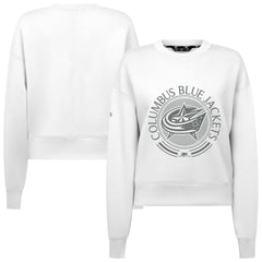 Columbus Blue Jackets Levelwear Women's Slate & Snow Sponge Tri-Blend Sweatshirt