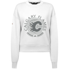 Calgary Flames Levelwear Women's Slate & Snow Sponge Tri-Blend Sweatshirt