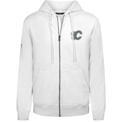 Calgary Flames Levelwear Podium Chenille Logo Full-Zip Hoodie