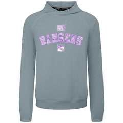 New York Rangers Levelwear Hockey Fights Cancer Mandate Tri-Blend Hoodie