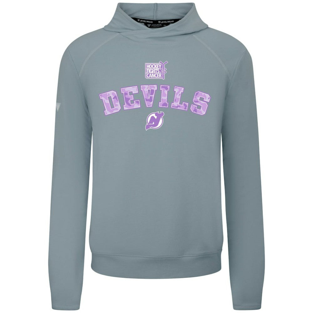 New Jersey Devils Levelwear Hockey Fights Cancer Mandate Tri-Blend Hoodie