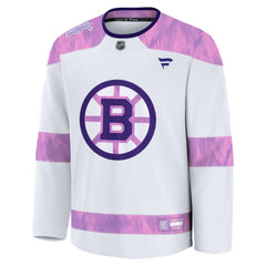 Boston Bruins Fanatics Hockey Fights Cancer Survivor Practice Jersey